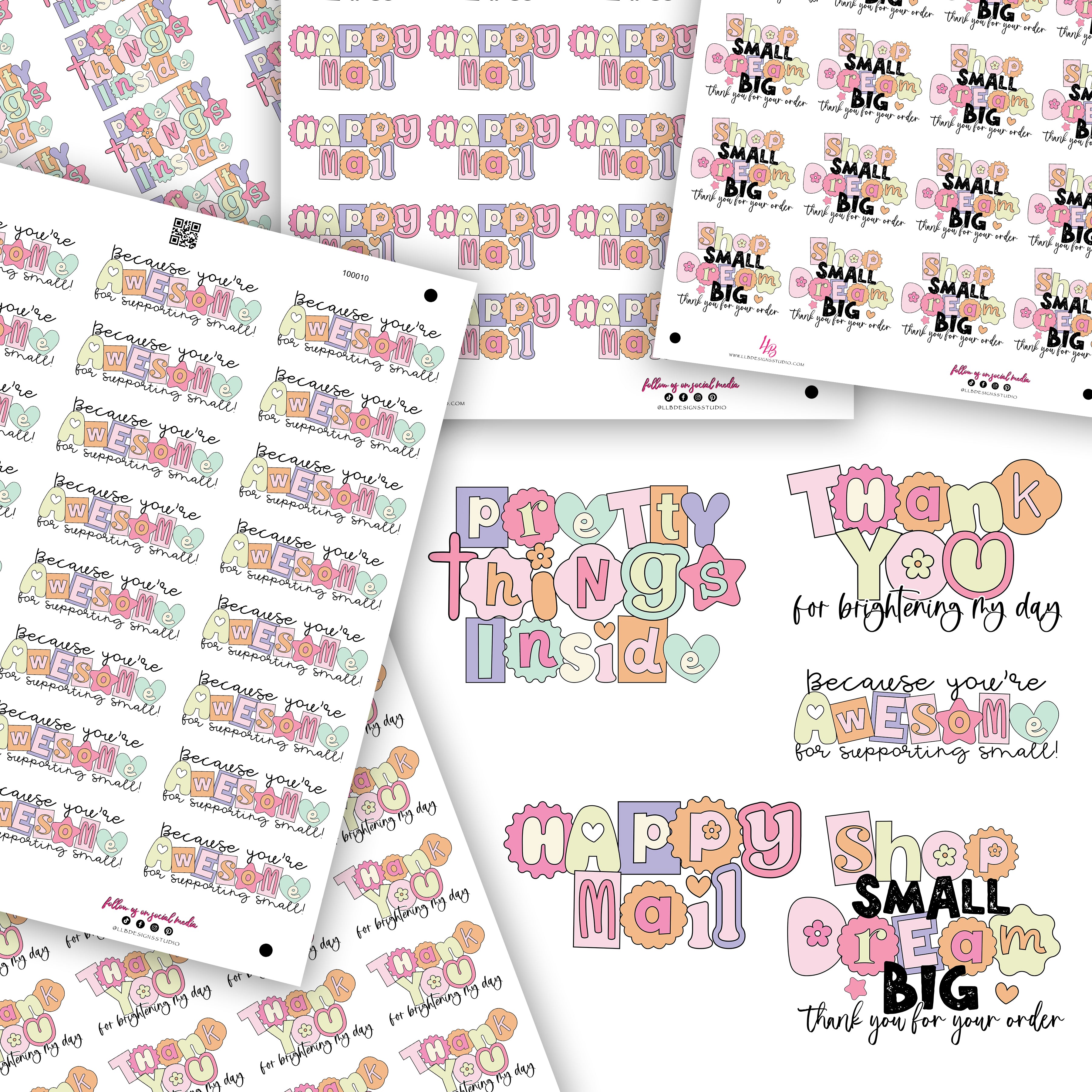 Sticker Set Example Packaging Sticker Sets – LLBdesigns