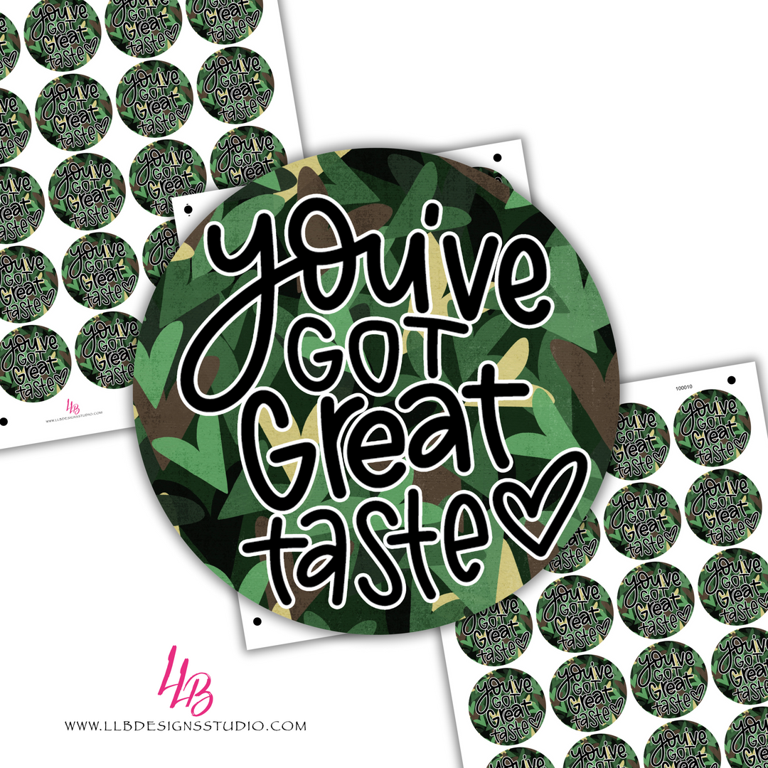 You've Got Great Taste - Cameo Heart,  Business Branding, Small Shop Stickers , Sticker #: S0616, Ready To Ship