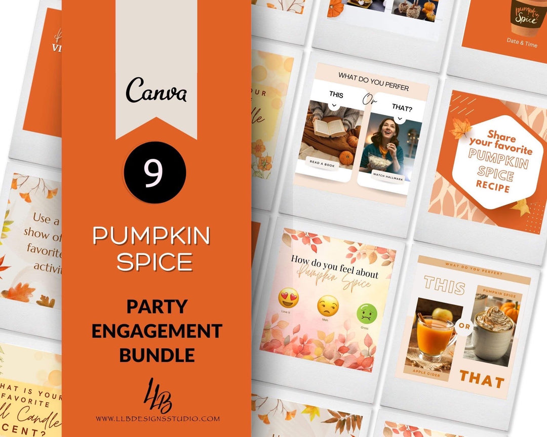 Pumpkin Spice Engagement Bundle - 9 Graphics Included