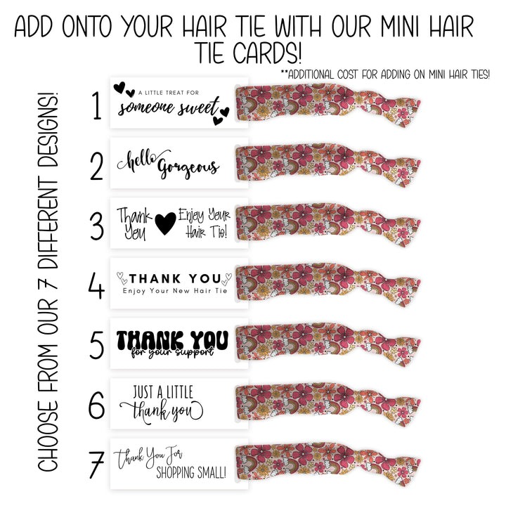Presents Pink Stripe Pattern Hair Ties