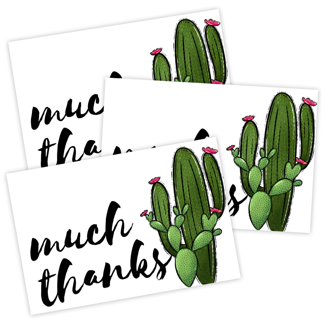 Packaging Insert  | Much Thanks Cactus|  SIZE 4 X 6 INCHES | Card Number: TY100 | Ready To Ship