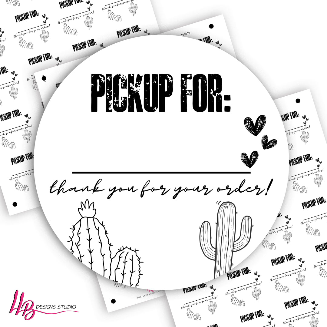 Pick Up For Packaging Sticker Cactus Theme,  Small Shop Stickers , Sticker #: S0750, Ready To Ship
