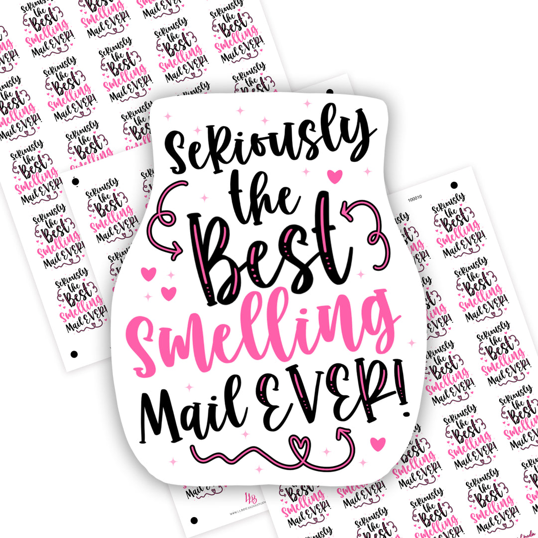 The Best Smelling Mail, Small Shop Stickers , Sticker #: S0679, Ready To Ship