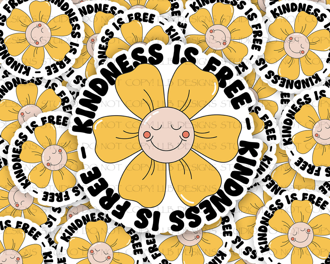 Kindness Is Free, Package Fillers, Business Branding, Small Shop Vinyl, Tumbler Decal, Laptop Sticker, Window Sticker,