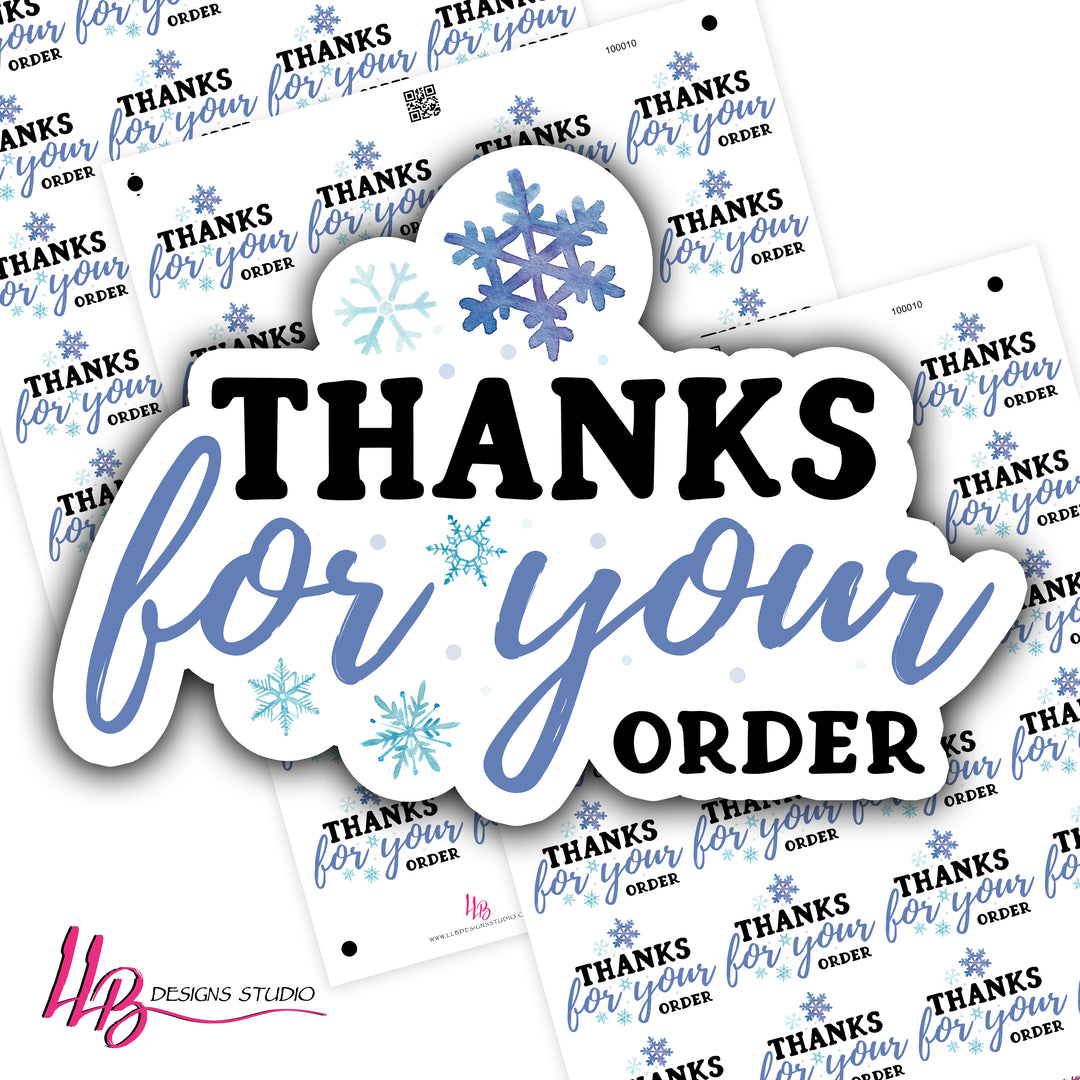 Now Thanks For Your Order Business Branding, Small Shop Stickers , Sticker #: S0670, Ready To Ship