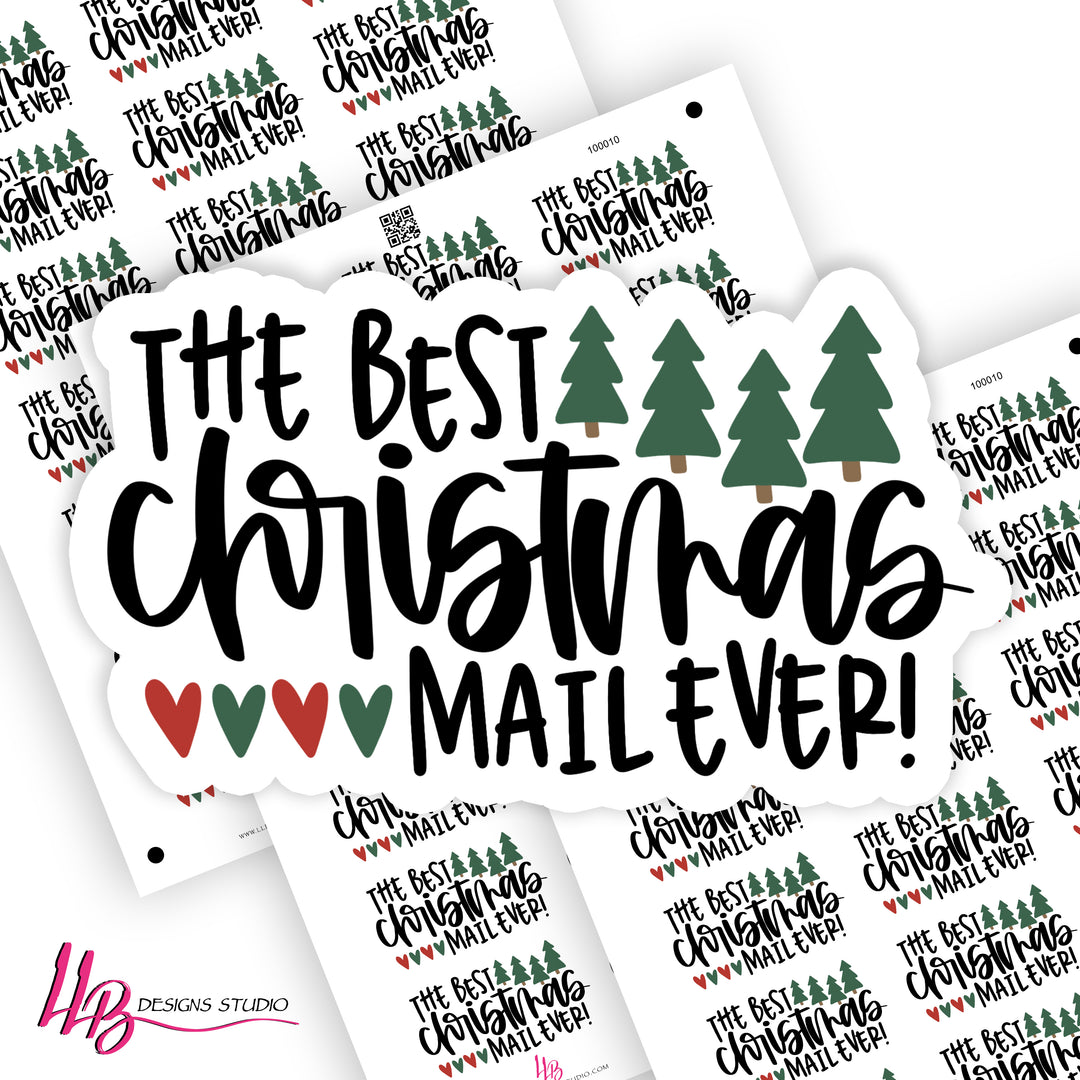 It's The Best Christmas Mail -  Business Branding, Small Shop Stickers , Sticker #: S0650, Ready To Ship