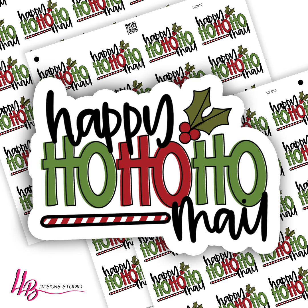 Happy HoHoHo Mail -  Business Branding, Small Shop Stickers , Sticker #: S0657, Ready To Ship