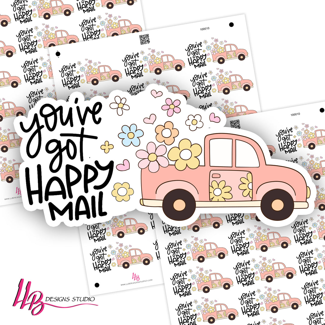 Daisy Truck - You've Got Happy Mail,  Small Shop Stickers , Sticker #: S0745, Ready To Ship