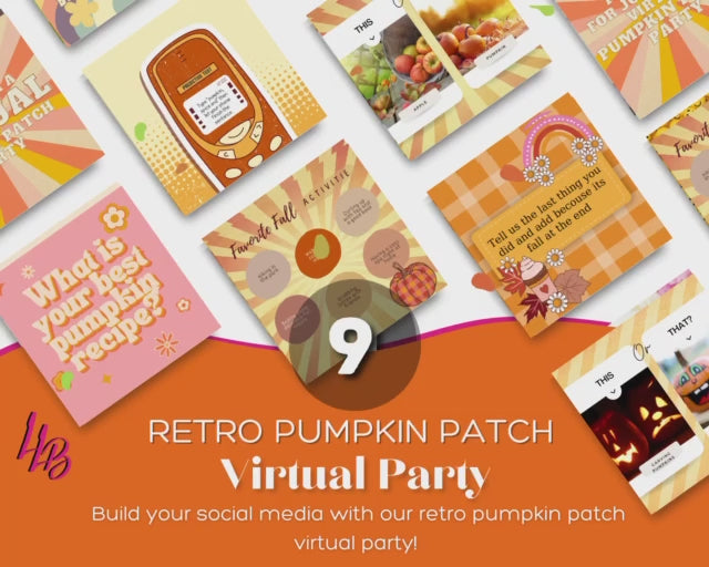 Retro Pumpkin Patch Engagement Bundle - 9 Graphics Included