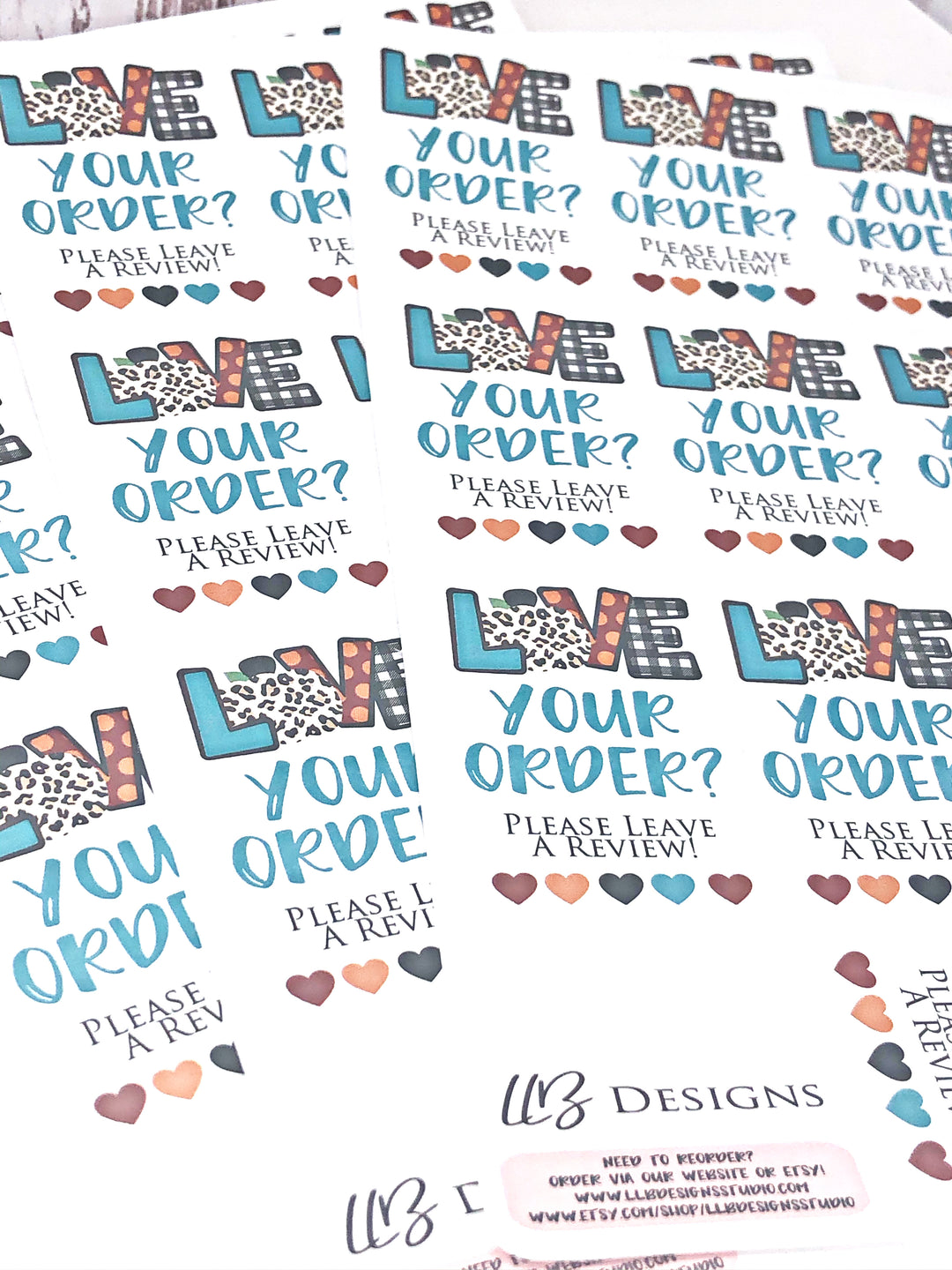 Fall Love Your Order? Leave Review  | Packaging Stickers | Business Branding | Small Shop Stickers | Sticker #: S0069 | Ready To Ship