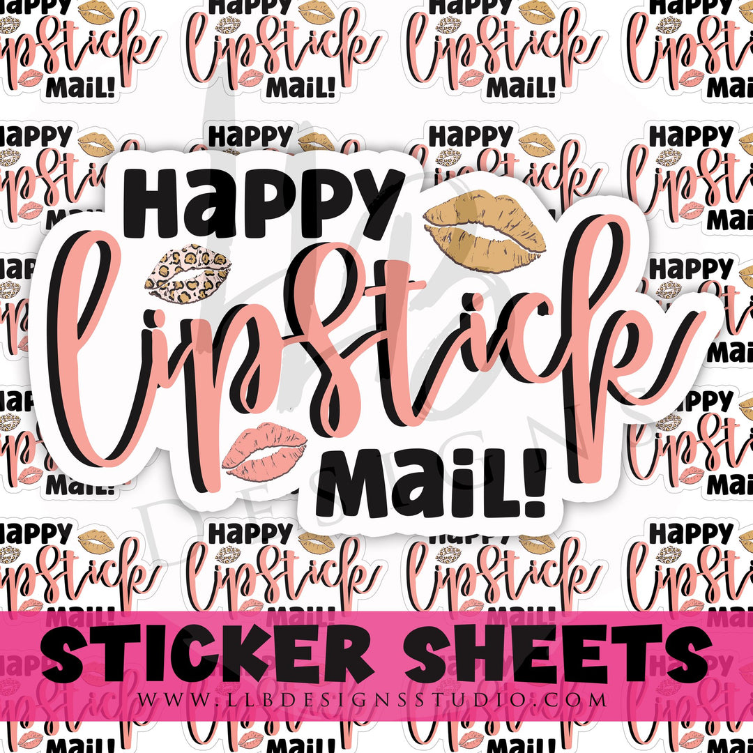 Lipstick Mail Is Here |  Packaging Stickers | Business Branding | Small Shop Stickers | Sticker #: S0459 | Ready To Ship
