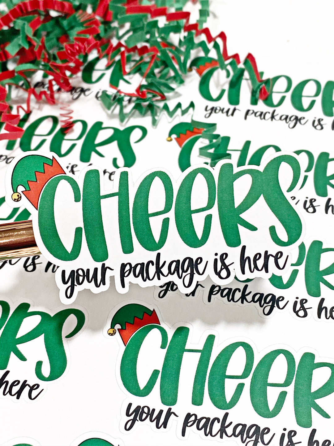 Cheers Your Package Is Here | Packaging Stickers | Business Branding | Small Shop Stickers | Sticker #: S0079 | Ready To Ship