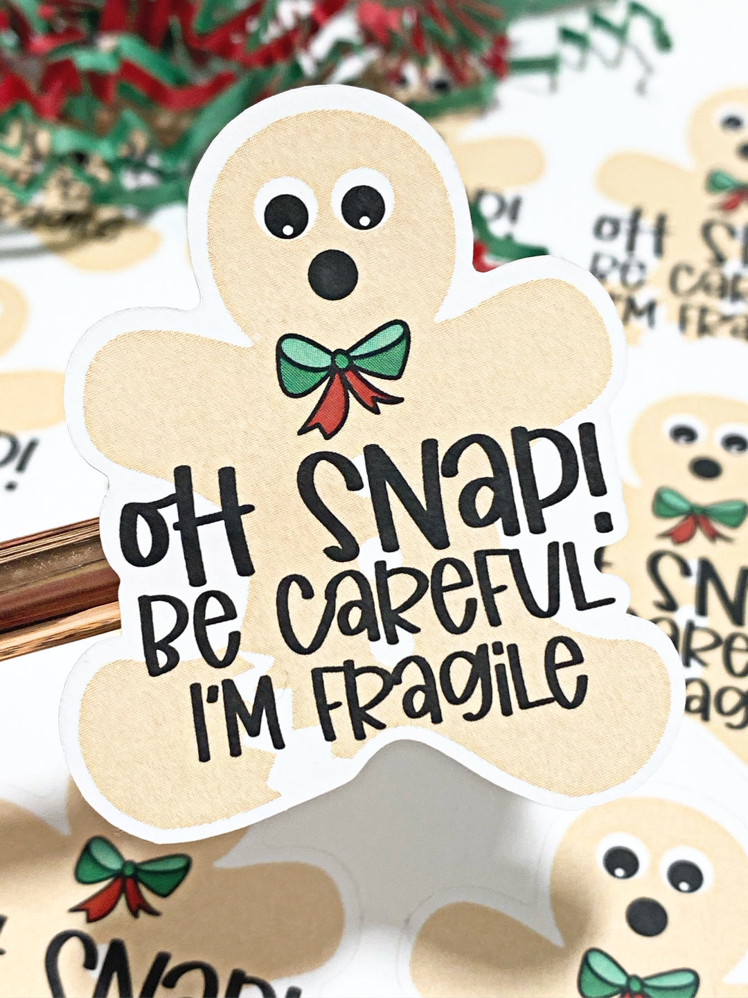Oh Snap Be Careful I'm Fragile |  Packaging Stickers | Business Branding | Small Shop Stickers | Sticker #: S0085 | Ready To Ship