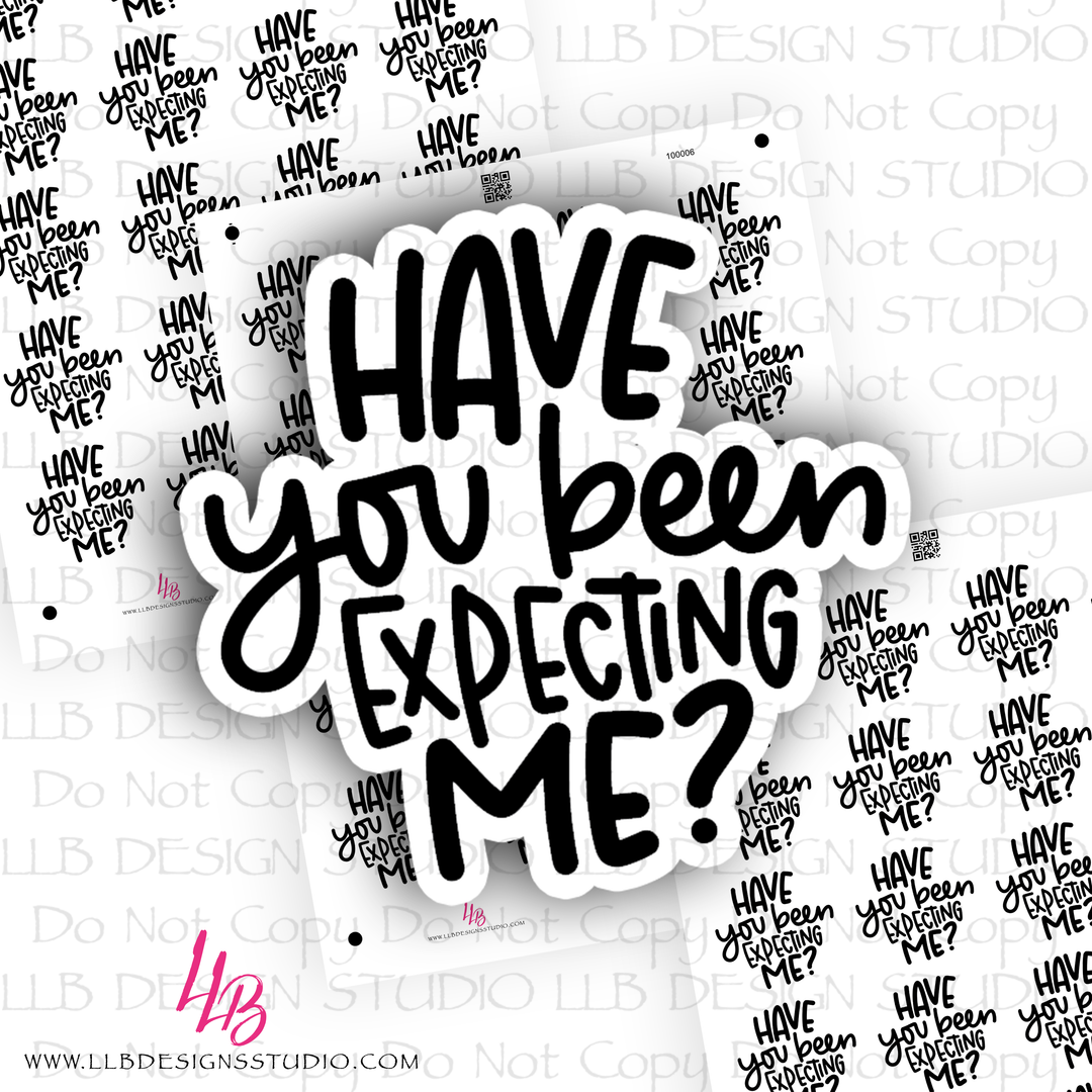 Have You Been Expecting Me? Packaging Stickers, Business Branding, Small Shop Stickers , Sticker #: S0587, Ready To Ship