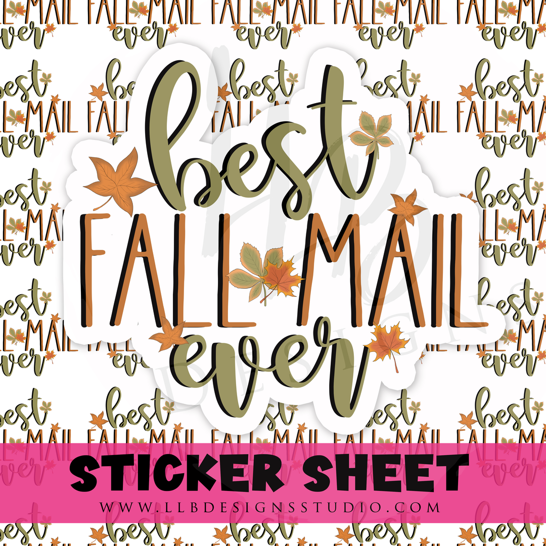 Best Fall Mail Ever |  Packaging Stickers | Business Branding | Small Shop Stickers | Sticker #: S0478 | Ready To Ship