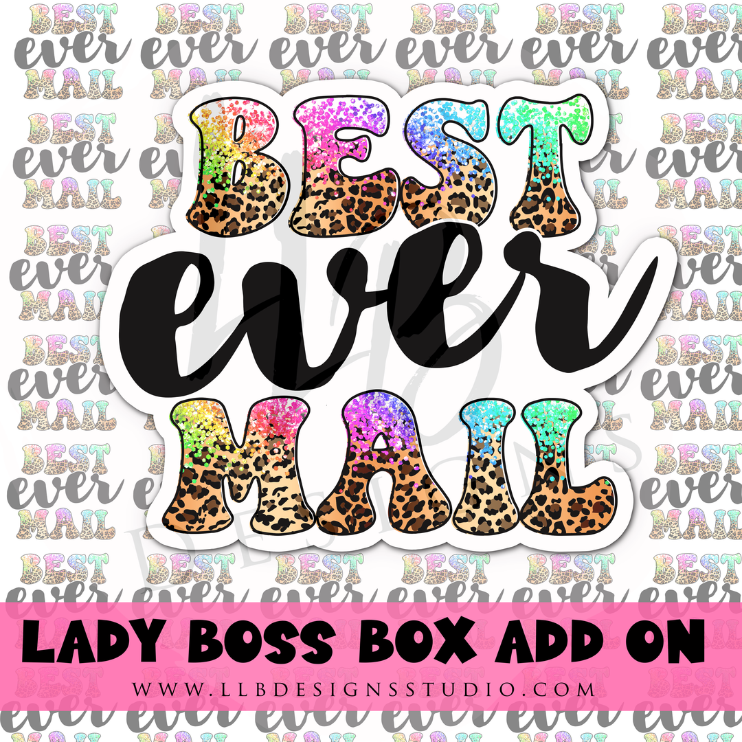 Best Mail Ever Colorful Cheetah  |  Packaging Stickers | Business Branding | Small Shop Stickers | Sticker #: S0380 | Ready To Ship