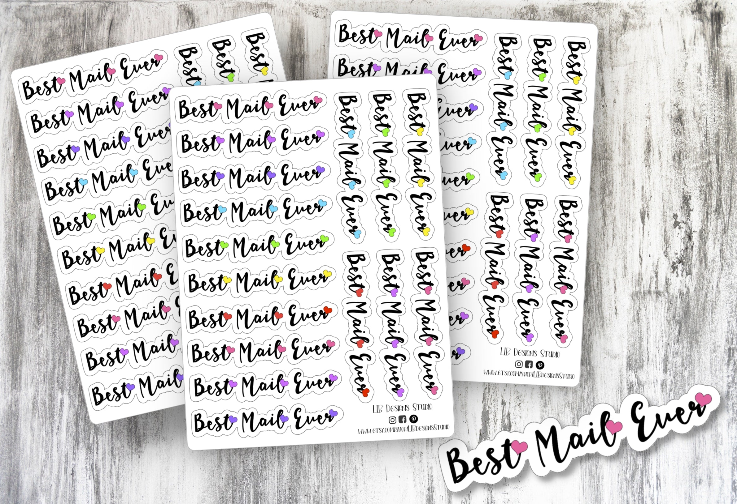 Best Mail Ever Stickers Colorful Sticker #: S0016 Made To Order ...