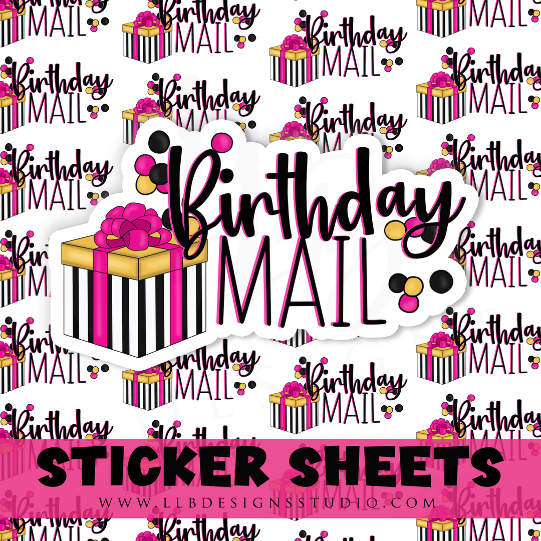 Birthday Mail |  Packaging Stickers | Business Branding | Small Shop Stickers | Sticker #: S0392 | Ready To Ship