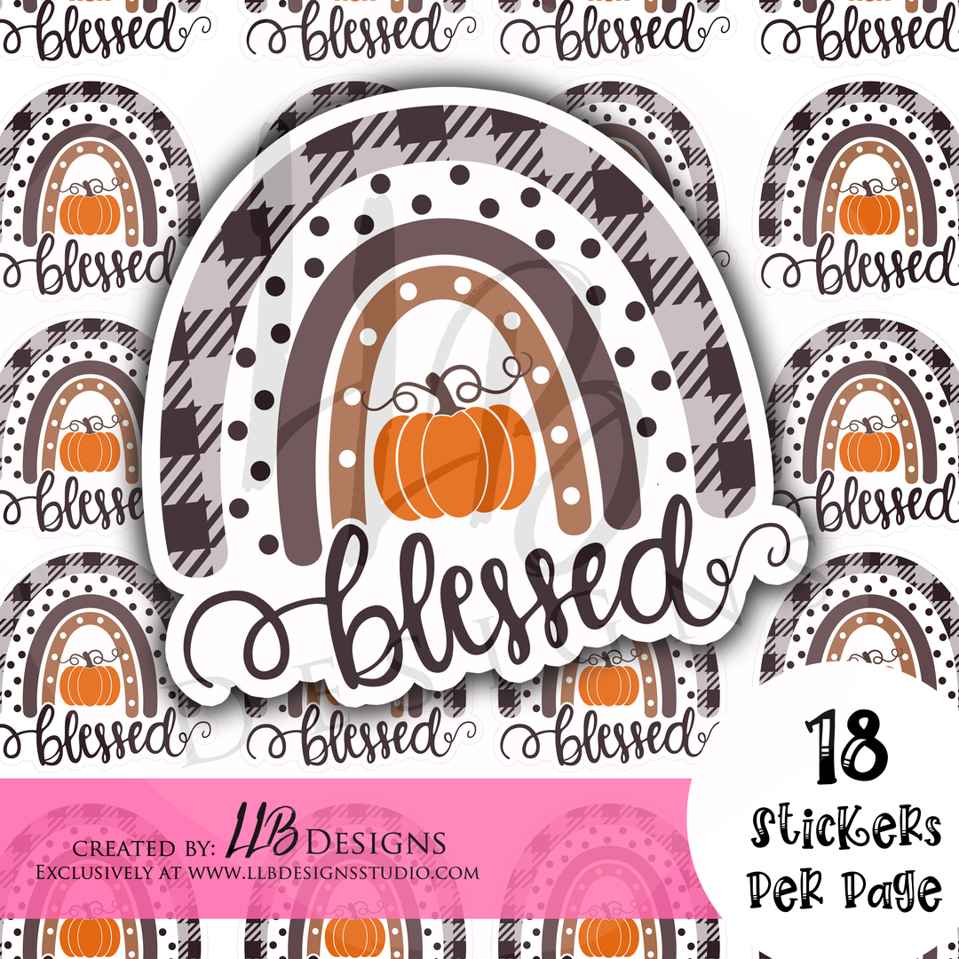 Blessed Rainbow Sticker |  Packaging Stickers | Business Branding | Small Shop Stickers | Sticker #: S0200  Ready To Ship