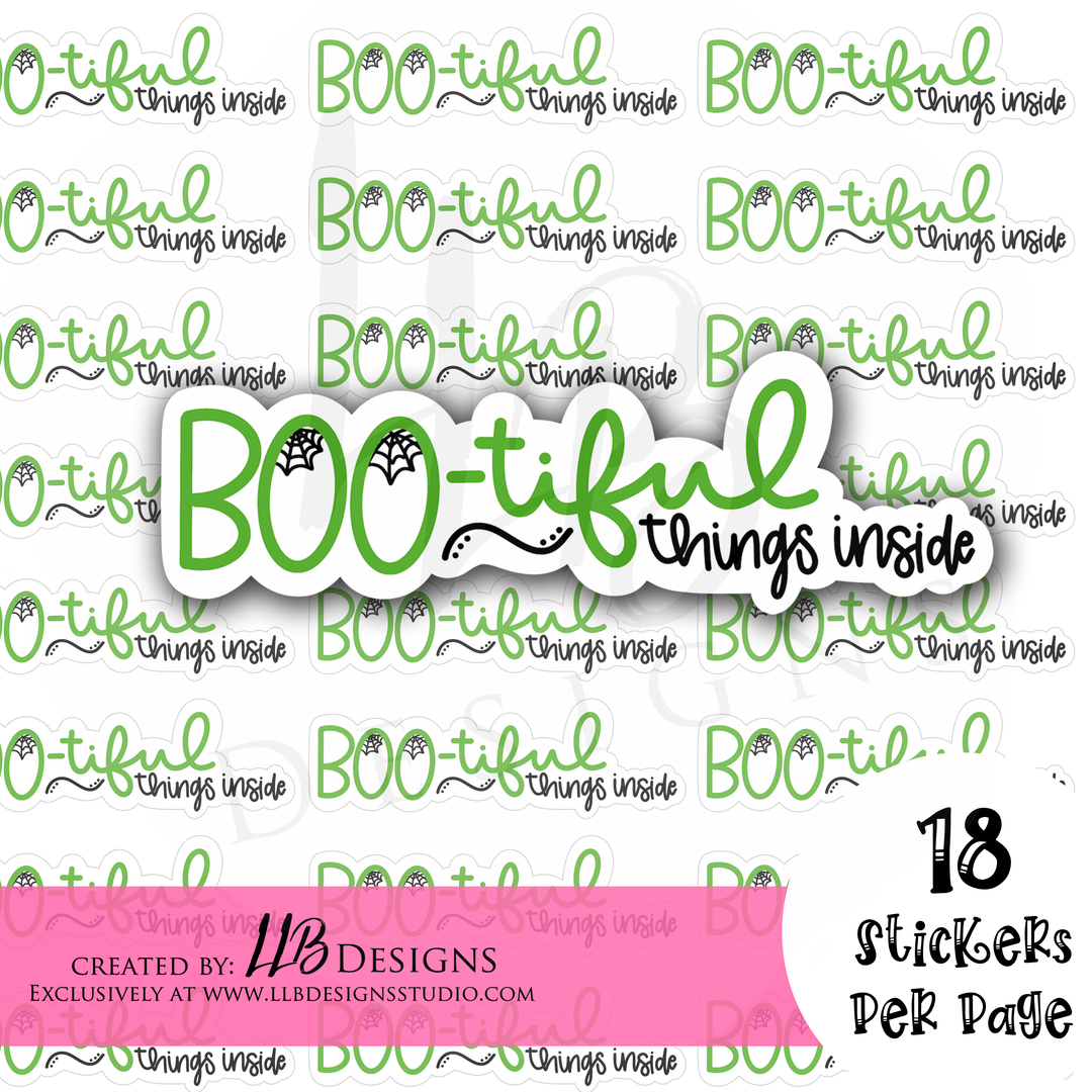 Bootiful Things Inside |  Packaging Stickers | Business Branding | Small Shop Stickers | Sticker #: S0227 | Ready To Ship