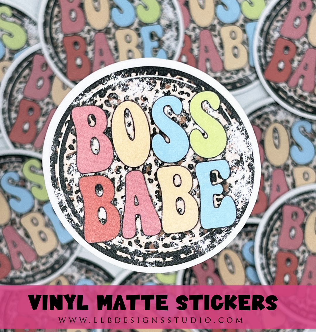 Boss Babe Round |  Package Fillers | Business Branding | Small Shop Stickers | Vinyl Sticker #: V0002 | Ready To Ship