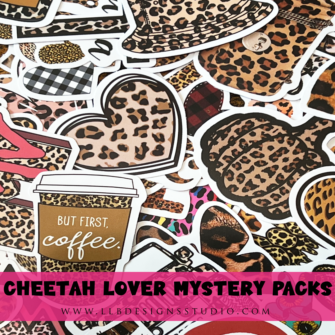 20 Pack - Cheetah Lovers Mystery Bundle |  Package Fillers | Business Branding | Small Shop Vinyl | Ready To Ship