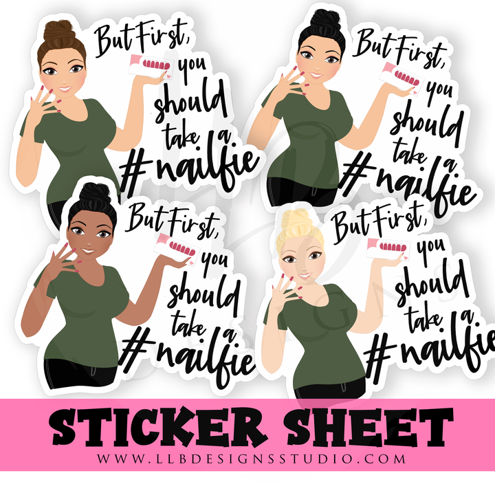 Pick Your Figure - But First Take A Nailife |  Packaging Stickers | Business Branding | Small Shop Stickers | Sticker #: S0370 | Ready To Ship