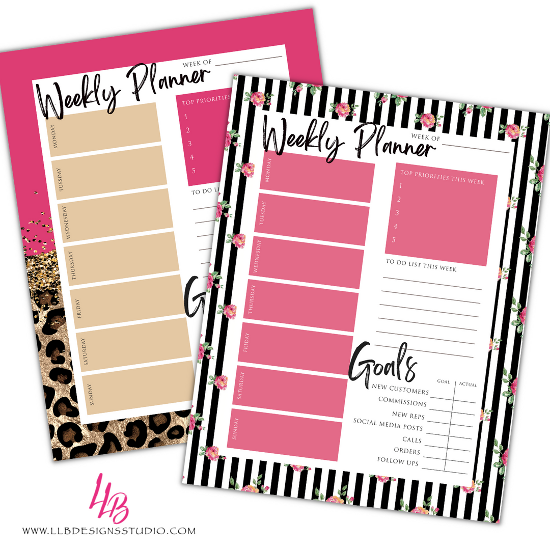Business Weekly Planner Notepad - 8.5x11 Inches