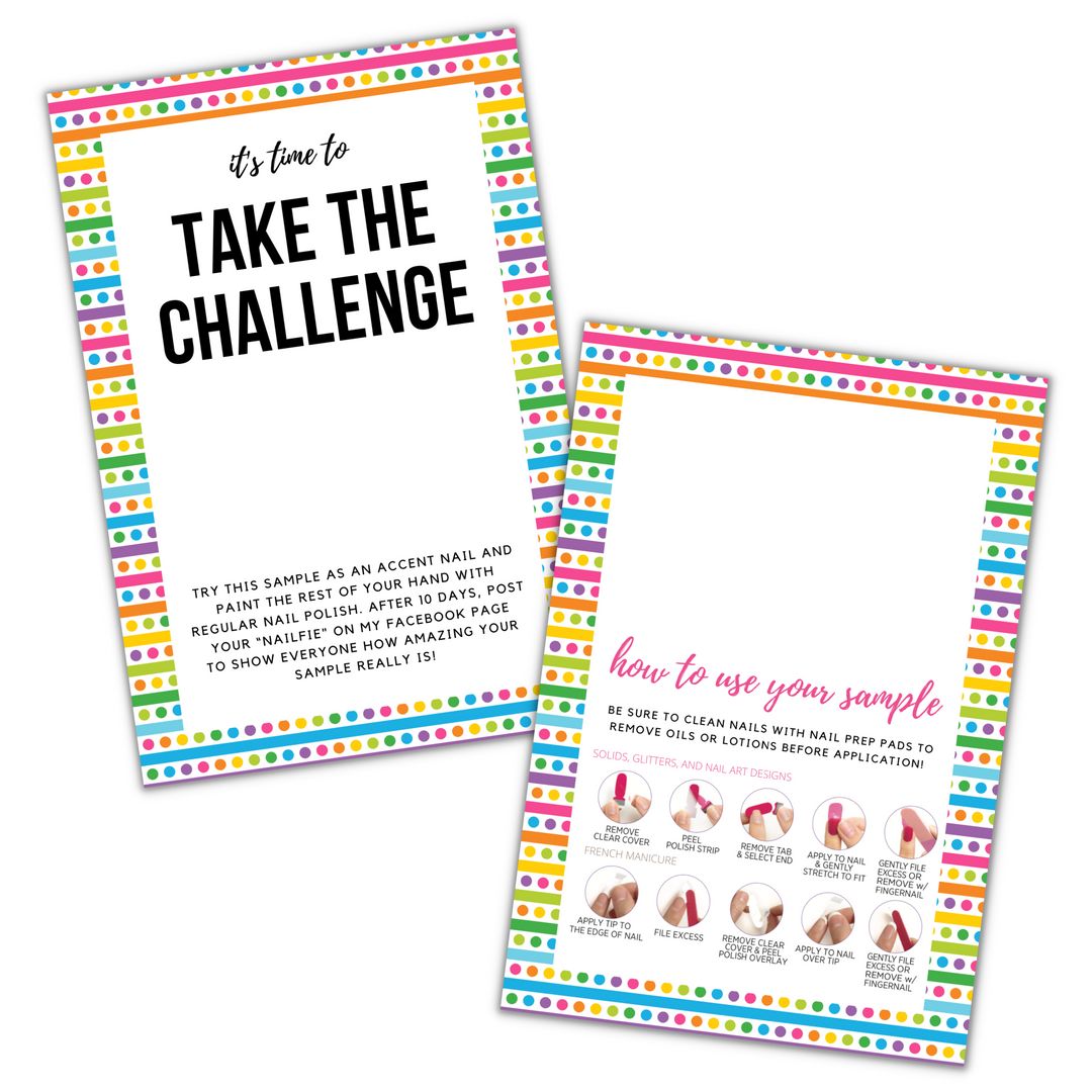 Colorful Dots | Take The Challenge Card | Size: 6" x 4" | SKU: TAC08