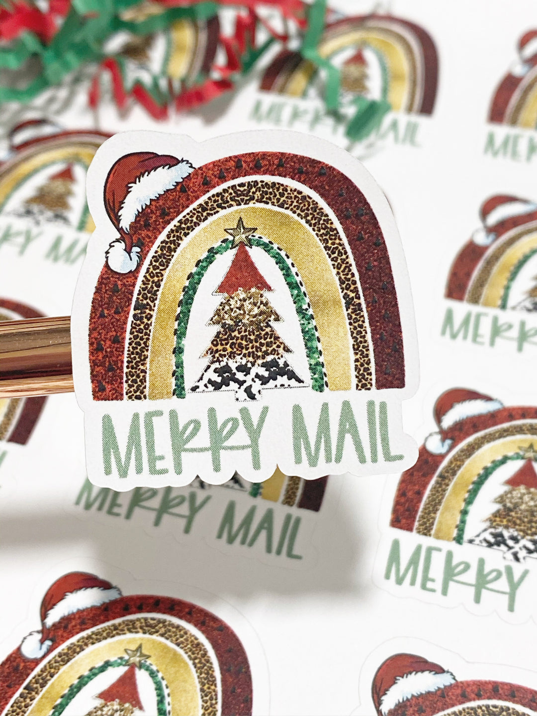 Merry Mail Rainbow | Packaging Stickers | Business Branding | Small Shop Stickers | Sticker #: S0035 | Ready To Ship