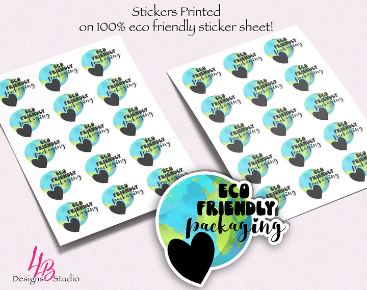 Eco Friendly Stickers - Eco Friendly Packaging Sticker Sheet |  Packaging Stickers | Business Branding | Small Shop Stickers | Sticker #: S0411 | Ready To Ship