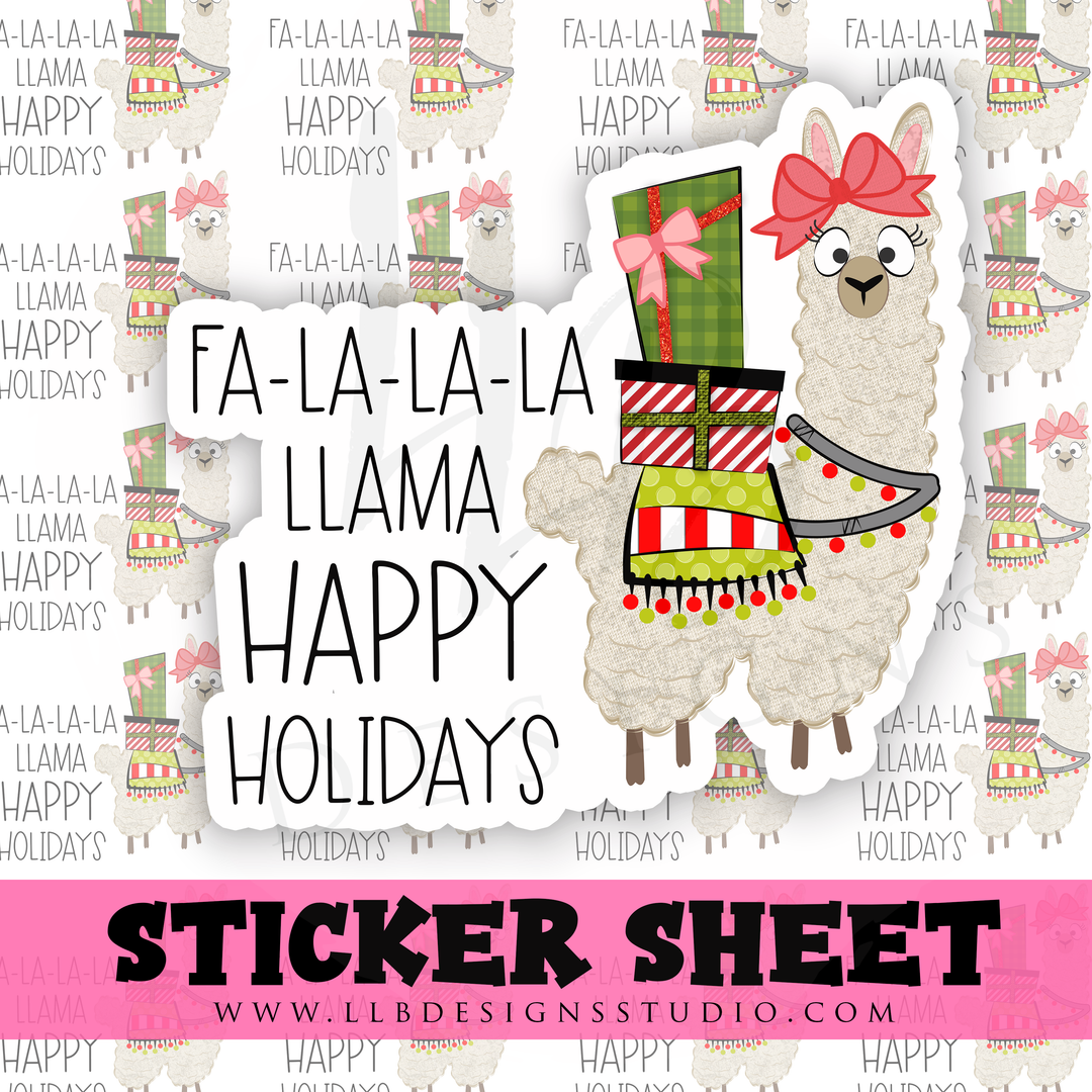 FaLaLa Holiday |  Packaging Stickers | Business Branding | Small Shop Stickers | Sticker #: S0285 | Ready To Ship