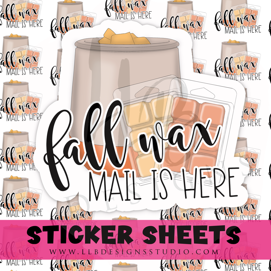 Fall Wax Mail Is Here |  Packaging Stickers | Business Branding | Small Shop Stickers | Sticker #: S0470 | Ready To Ship