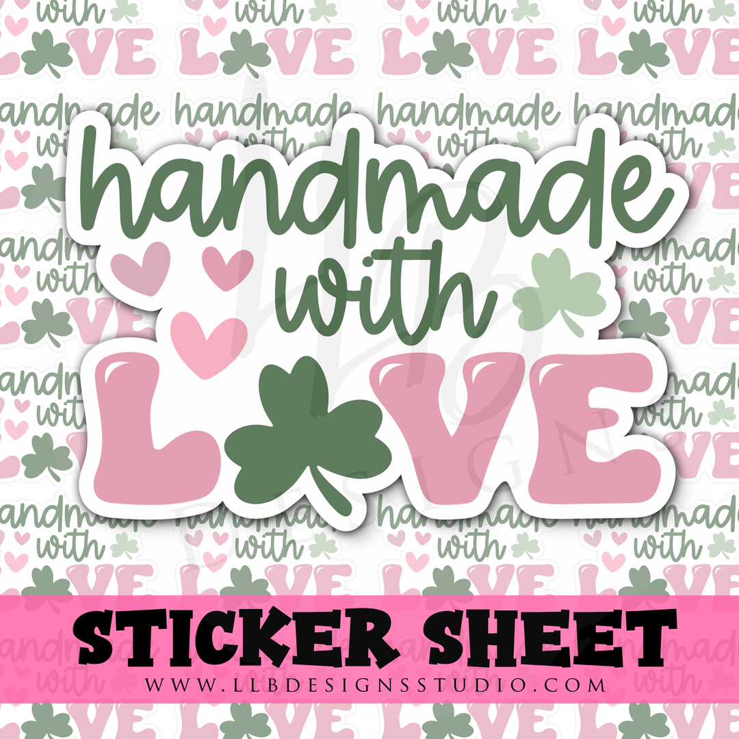Handmade With Love |  Packaging Stickers | Business Branding | Small Shop Stickers | Sticker #: S0331 | Ready To Ship