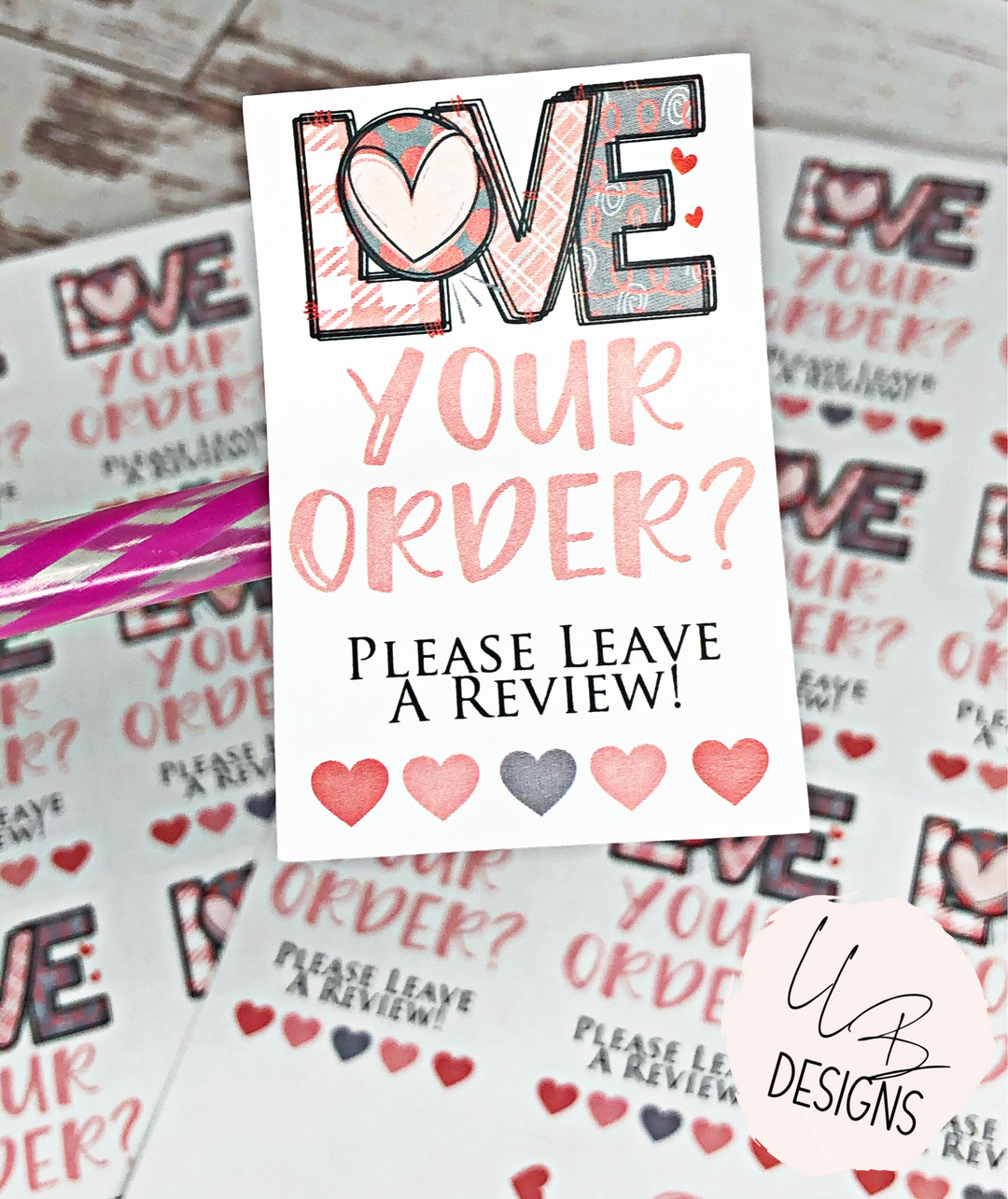 Love Your Order, Leave A Review | Packaging Stickers | Business Branding | Small Shop Stickers | Sticker #: S0011 | Ready To Ship