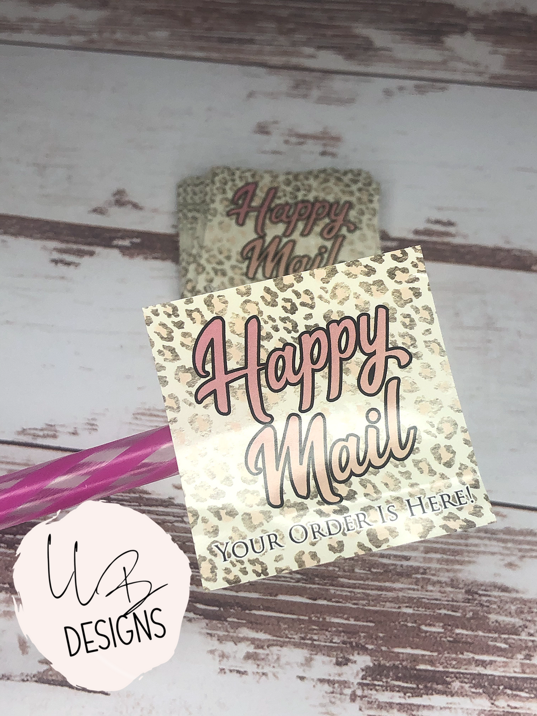 Happy Mail Sticker | Peel Back Matte Laminate Stickers | Thank You Stickers | Sticker #: 2S001 | Ready To Ship