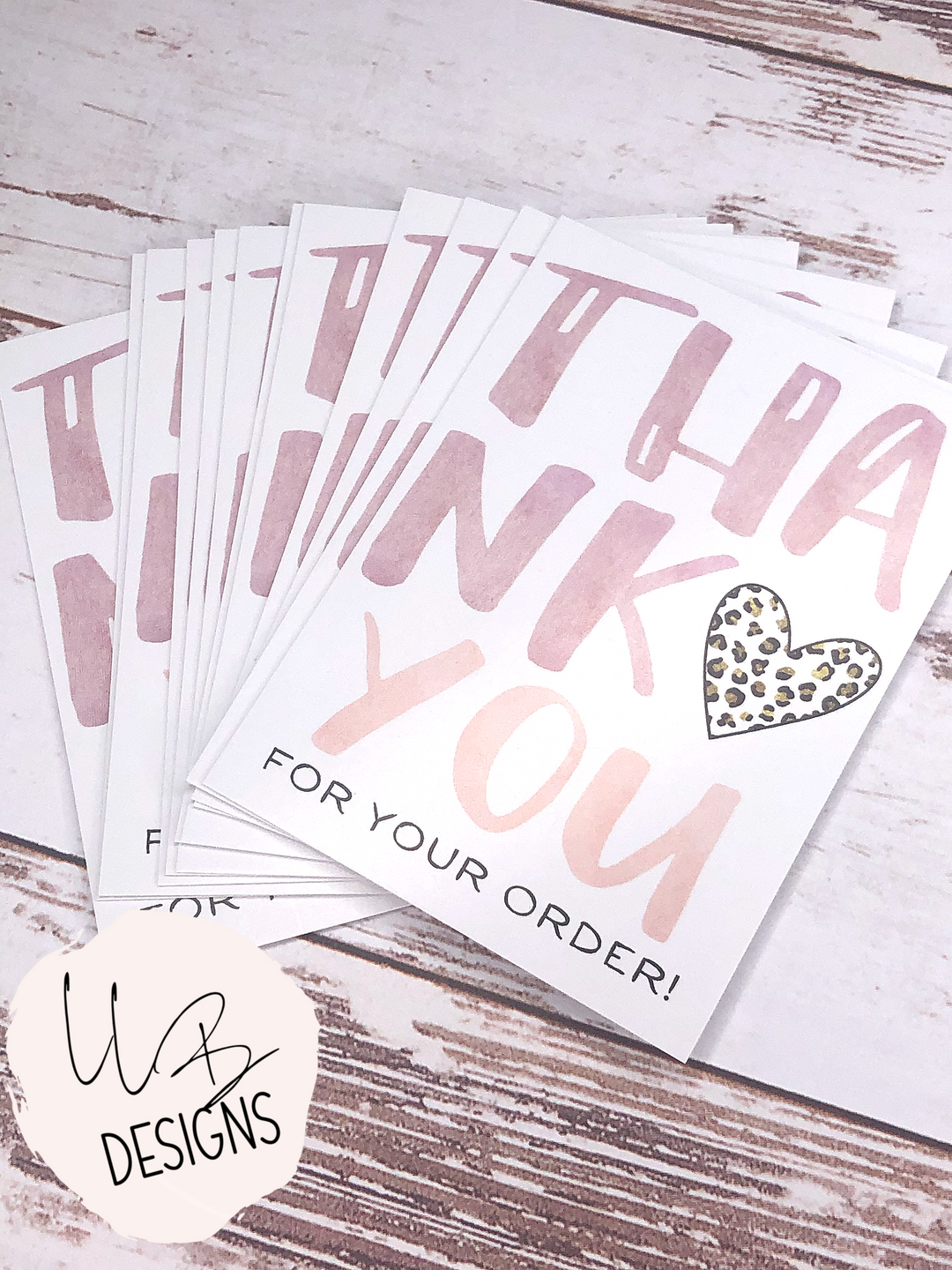 Packaging Insert  | Cheetah Heart Card  | Card Number: TY72 | Ready To Ship