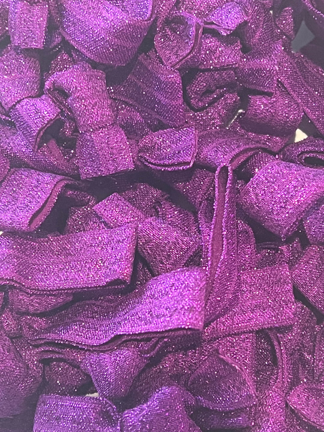 Dark Purple Glitter Print Hair Ties