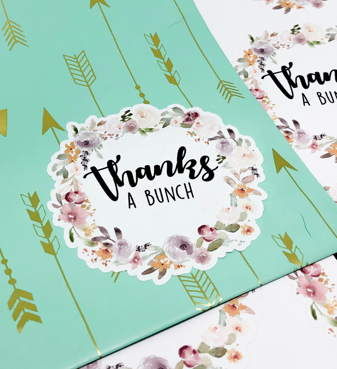 Thanks A Bunch Sticker | Packaging Stickers | Business Branding | Small Shop Stickers | Sticker #: S0073 | Ready To Ship