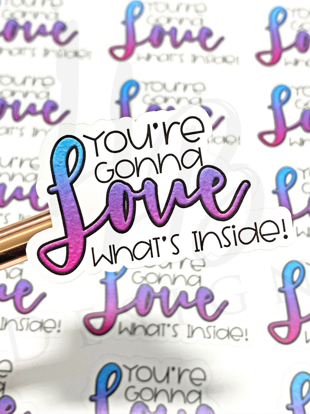 You're Gonna LOVE What's Inside |  Packaging Stickers | Business Branding | Small Shop Stickers | Sticker #: S0020 | Ready To Ship