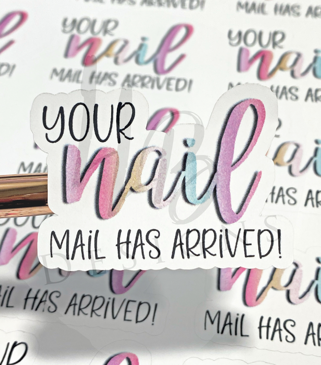 Your Nail Mail Has Arrived |  Packaging Stickers | Business Branding | Small Shop Stickers | Sticker #: S0003 | Ready To Ship