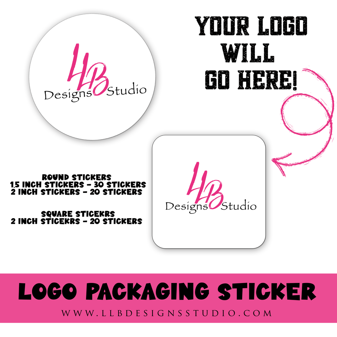 Square or Round Packaging Logo Stickers