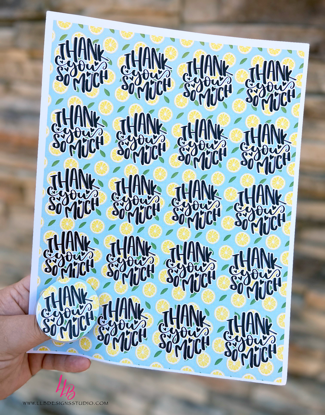 Lemon Thank You |  Packaging Stickers | Business Branding | Small Shop Stickers | Sticker #: S0420 | Ready To Ship