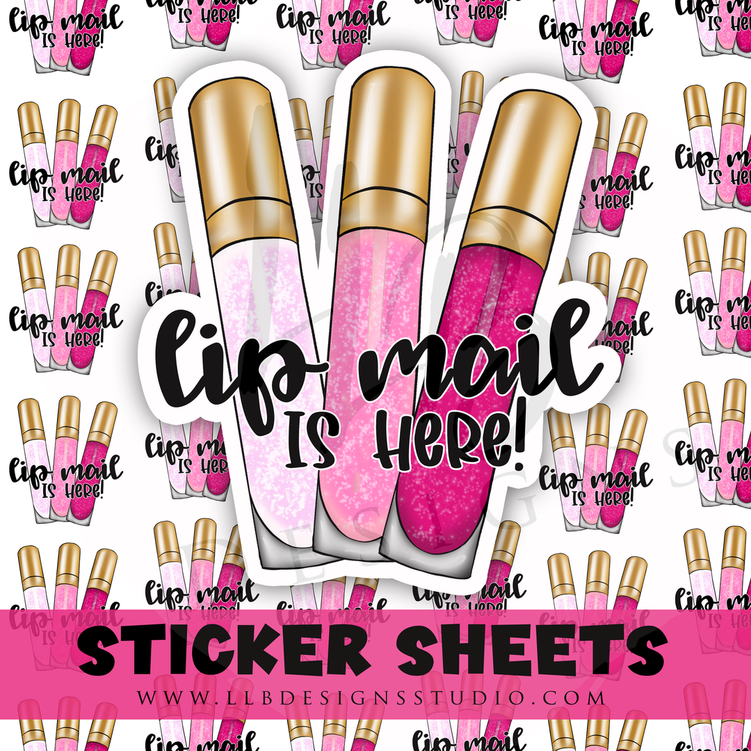 Lip mail Is Here |  Packaging Stickers | Business Branding | Small Shop Stickers | Sticker #: S0462 | Ready To Ship