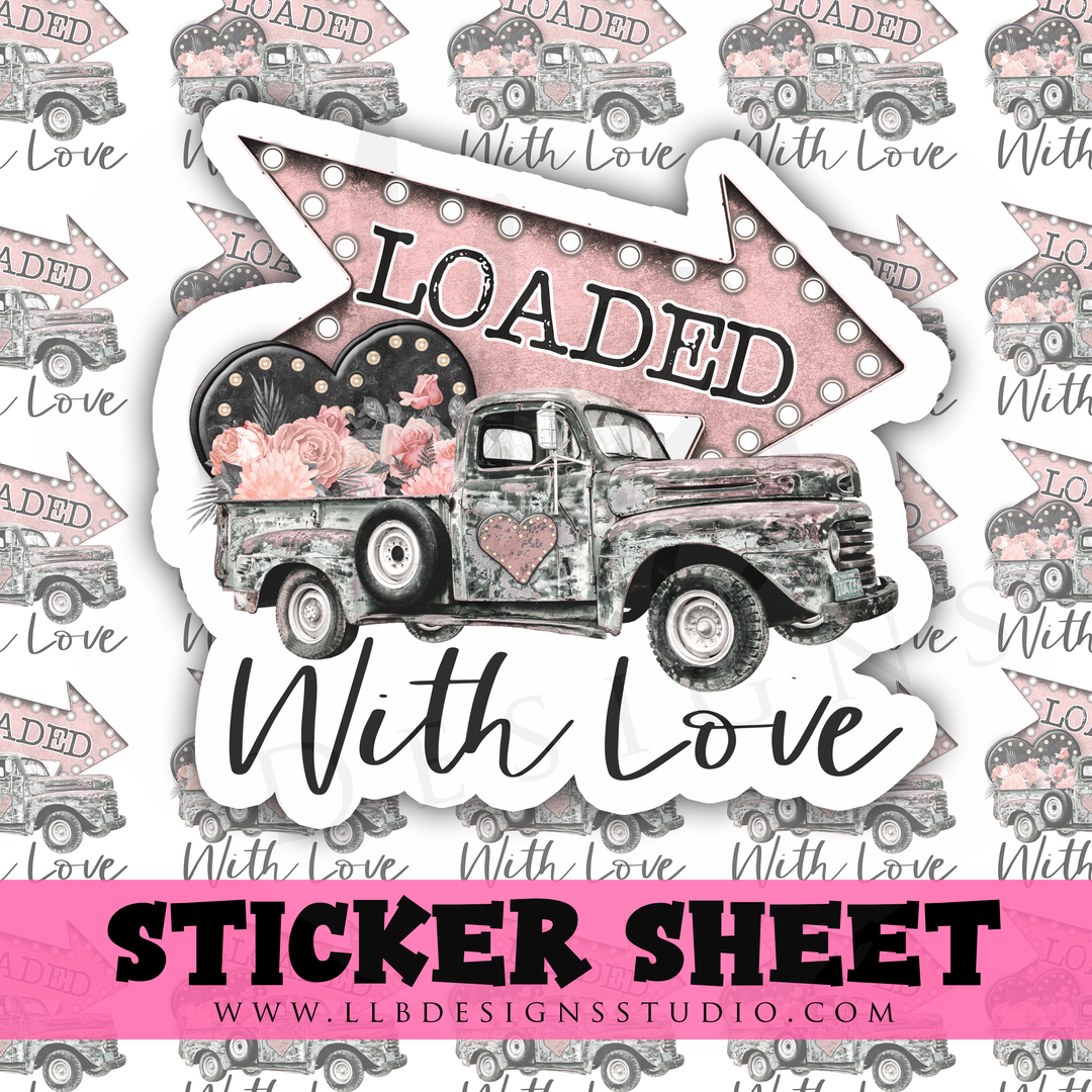 Loaded With Love |  Packaging Stickers | Business Branding | Small Shop Stickers | Sticker #: S0308 | Ready To Ship