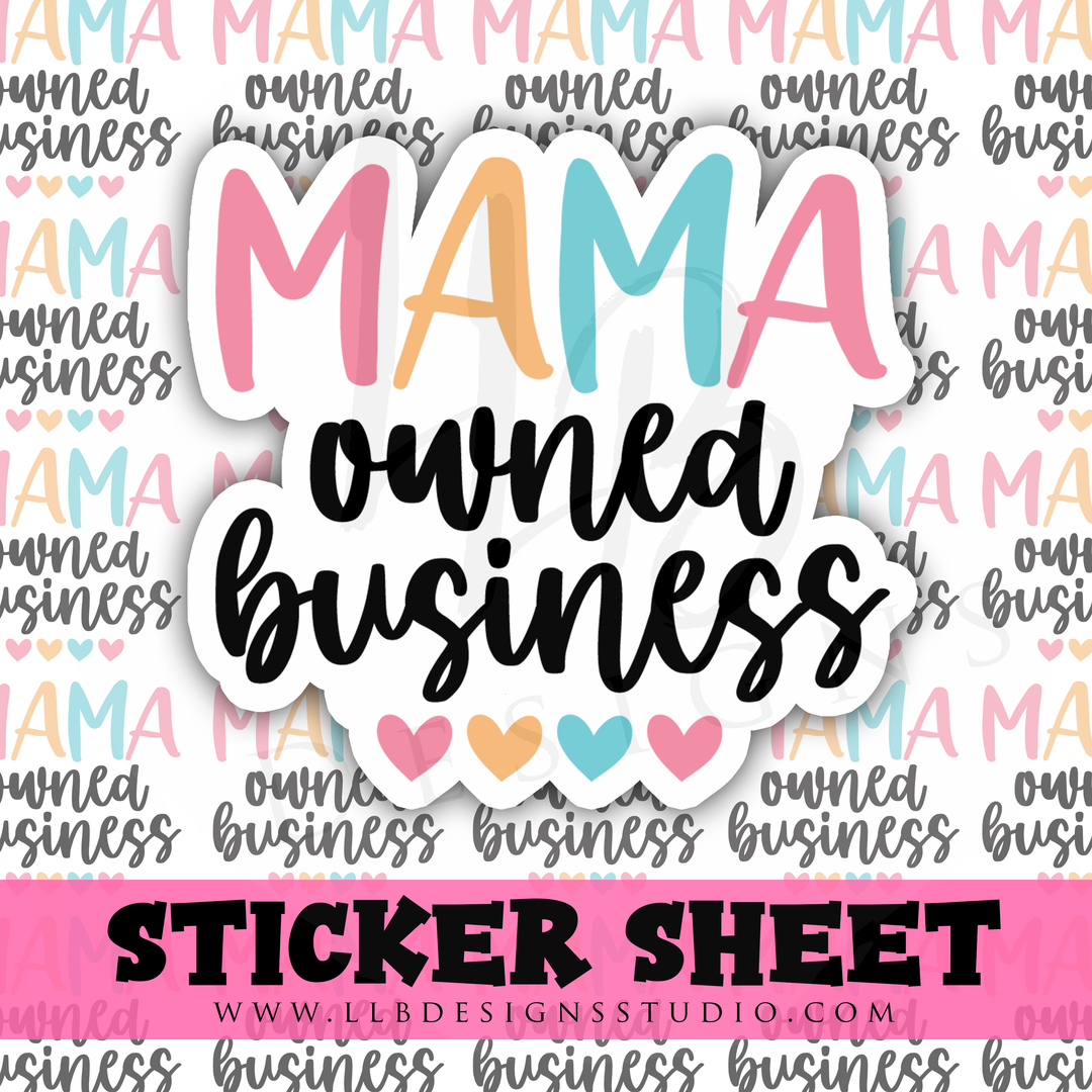 Mama Owned Business |  Packaging Stickers | Business Branding | Small Shop Stickers | Sticker #: S0309 | Ready To Ship