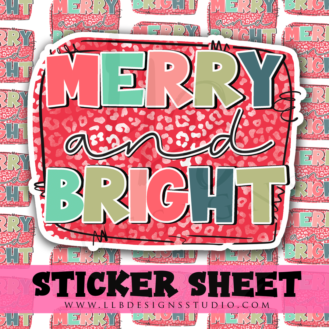Merry and Bright |  Packaging Stickers | Business Branding | Small Shop Stickers | Sticker #: S0267 | Ready To Ship