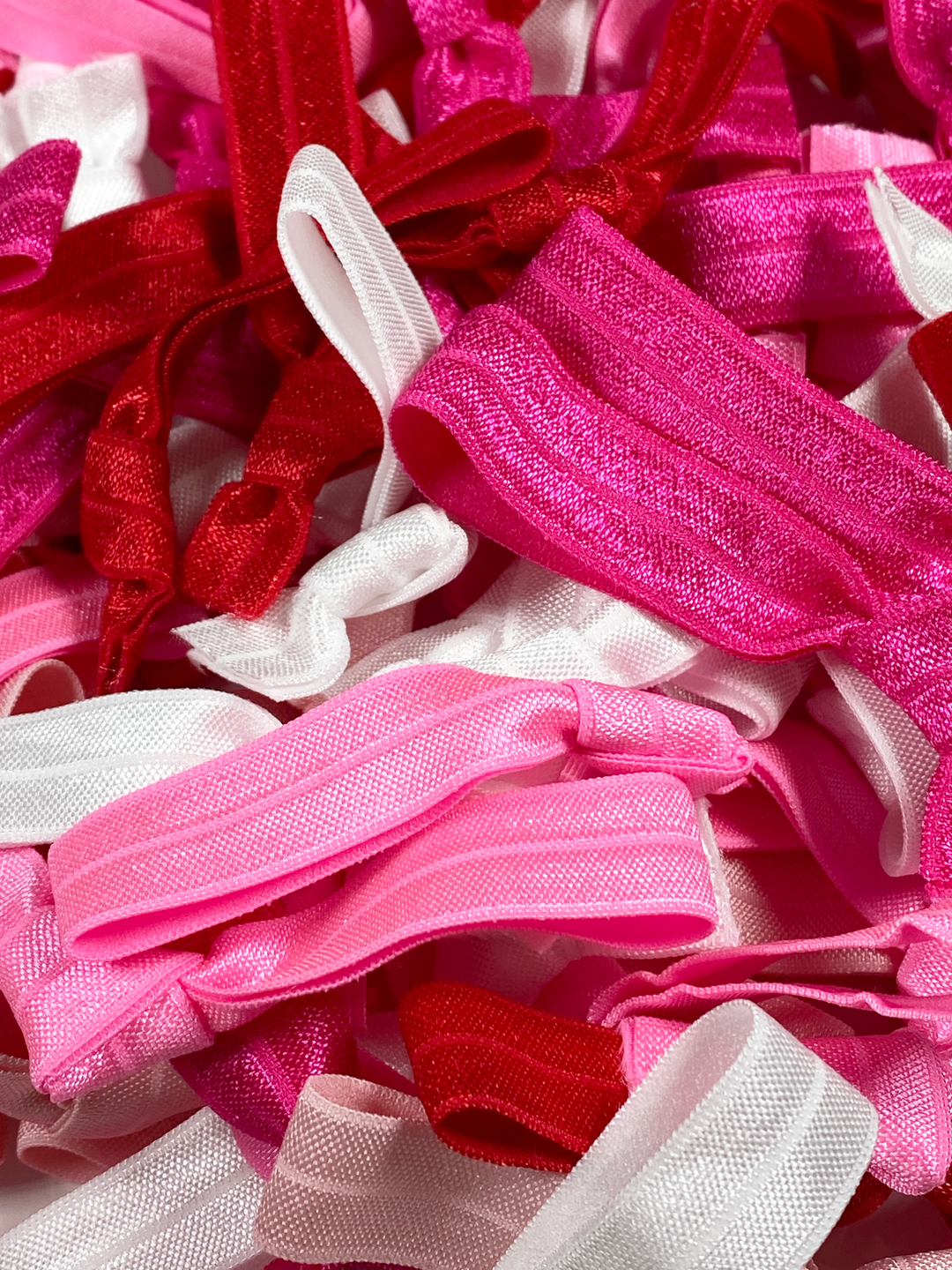 Solid Valentines Day Mix  Hair Ties