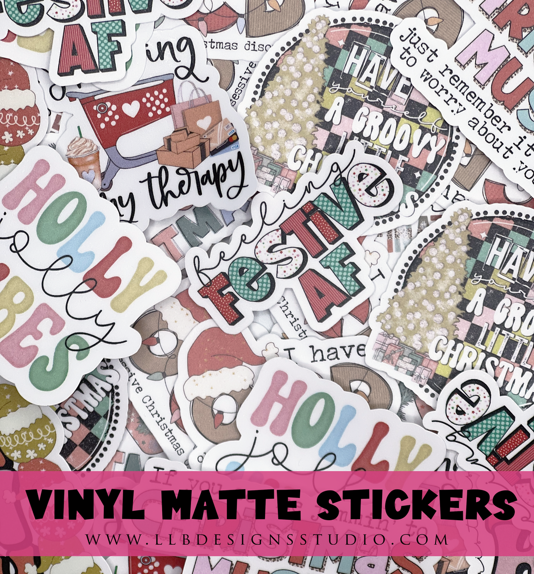 Holiday TGIF Speical Mystery Pack |  Package Fillers | Business Branding | Small Shop Stickers | Vinyl Sticker #: V0015 | Ready To Ship
