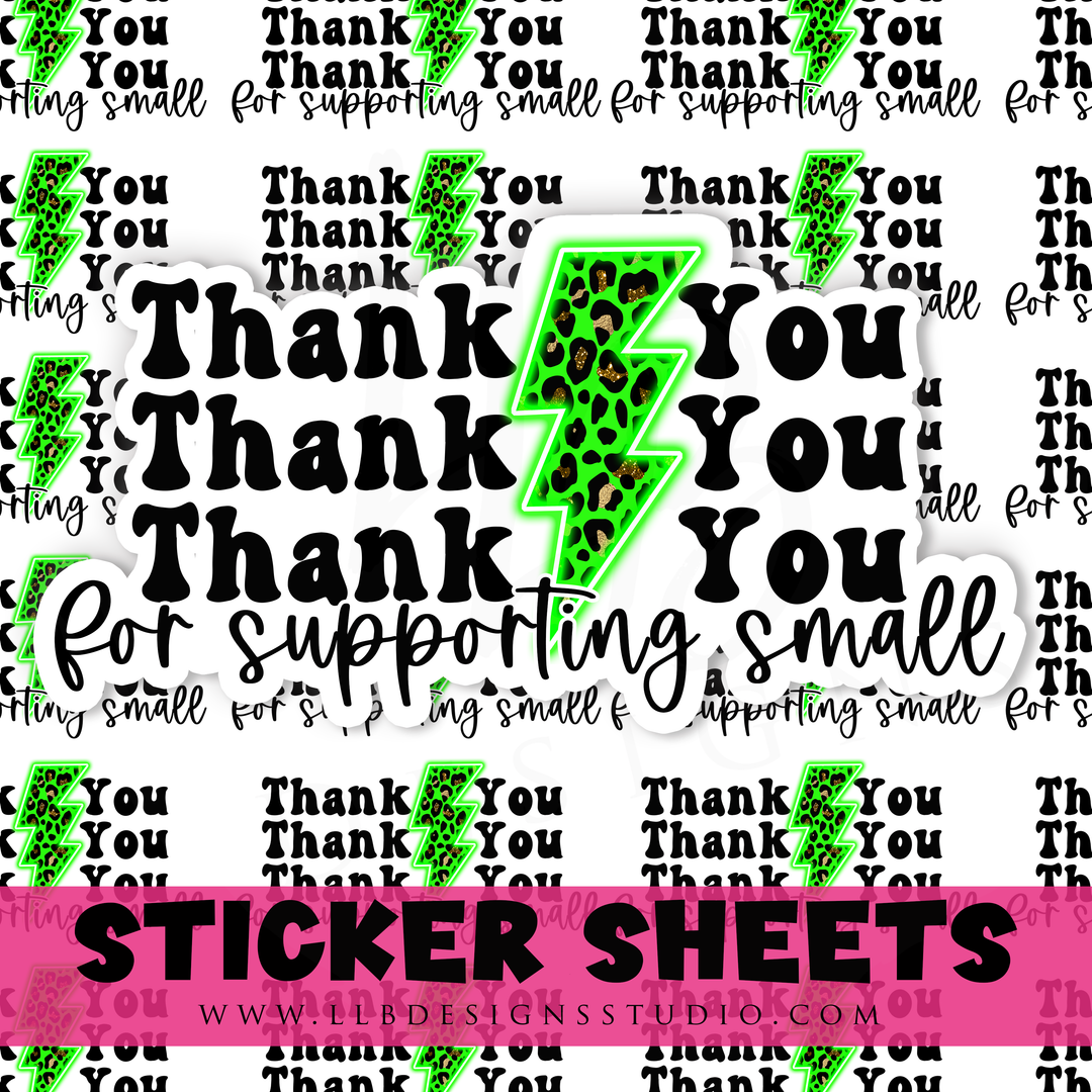Neon Lighting Bulb Thank You |  Packaging Stickers | Business Branding | Small Shop Stickers | Sticker #: S0391 | Ready To Ship